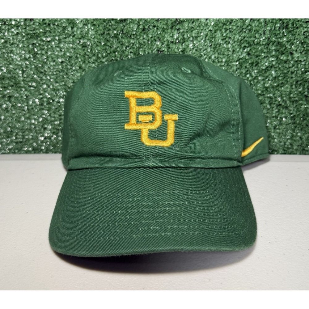 Nike Baylor University Hat Green Strapback Adjustable Bears Heritage86 Cap OSFM